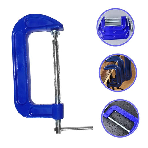 4 Inch Metal G Clamp Woodworking Clamp with Thickened C Clamp Quick Release for Table Mount and DIY Craft Projects