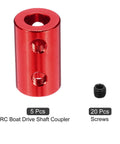 Heavy Duty 6mm To 6mm Shaft Coupler Set For 3D Printers And DIY Encoders Red Aluminum Joint Connector L20mm D12mm With 20 Screws 5 Pack High Strength Vibration Dampening For Smooth Quiet Operation, red aluminum coupler and screws