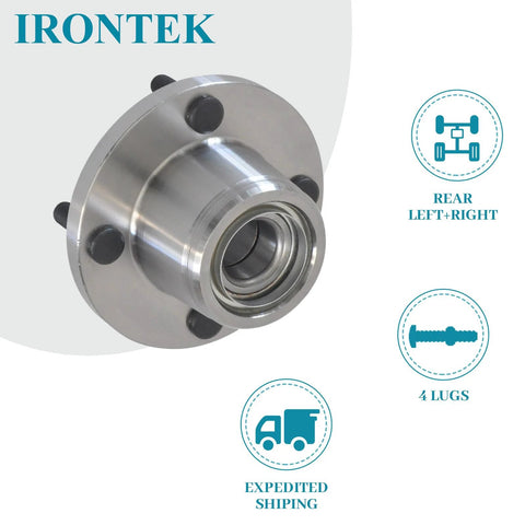 Rear Wheel Hub 521002 Replacement For Ford Focus 2001 2007 Without ABS 4 Lugs Driver Or Passenger Side Drop In Premium Quality Wheel Bearing Durable Steel Construction Easy Install