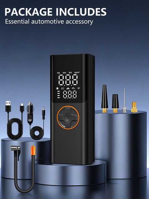 Portable Tire Inflator Air Compressor With 150 PSI Cordless Convenience On The Go USB Output Dual Power 6000mAh Battery