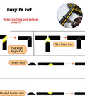 Diagram showing various cuts for Heavy Duty Floor Cable Management Protector Tubing For Home Gym And Warehouse Cords