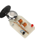 Magnetic Electromagnet Demonstration Kit For Physics Class With Vertical Bell Mechanism And Base Ideal For Hands On Classroom Experiments Demonstrating Electric Current Attraction And Contact Interaction with visible coils and components on base.