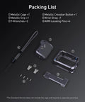 GoPro Hero 9 10 11 12 13 Street Grip Kit With Metal Rabbit Cage And Seesaw Design Aluminum Alloy Shell components displayed.