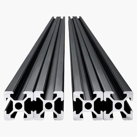 4-Piece 47.24-Inch T Slot Aluminum Extrusion Profile European-Standard Anodized Linear Rail Heavy-Duty Pro-Grade Aluminum Rail Set