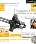 Top Shelf Four Piece Roundover And Bead Router Bit Set With One Quarter Inch Shank, tungsten carbide router bit with guide bearing.