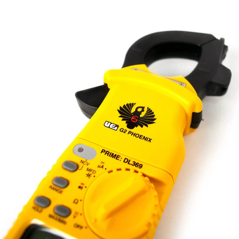 Digital Clamp Meter For HVAC Pros, Auto-Ranging 4000 Counts, Dual Display Reads AC And DC Voltage, AC Current, Microamps, Capacitance, Resistance, Diodes, NCV, Continuity, Live Wire Test, Min And Max, Handy Test Lead Holder