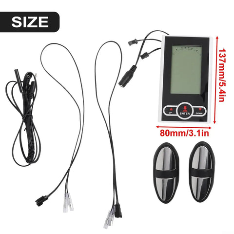 Replacement Exercise Bike Monitor Speedometer for Stationary Bikes and Ellipticals with cables and sensors, size shown