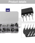 85 Piece DIP IC Starter Kit For DIY Electronics With NE555 Timers LM324 Op Amp LM393 UA741 ULN2803 LM358 LM386 NE5532