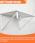 Kickass Heavy Duty Closet Shelf And Rod Brackets 10 Pack Wall Mounted L Shaped Steel Brackets With Extra Rod Arm White Finish sturdy white steel shelf with triangle support design