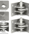 Floating Dock Hinges Kit With Backer Plates And Mounting Screws For All In One Heavy Duty Dock Linking Stationary Connector Hardware Set