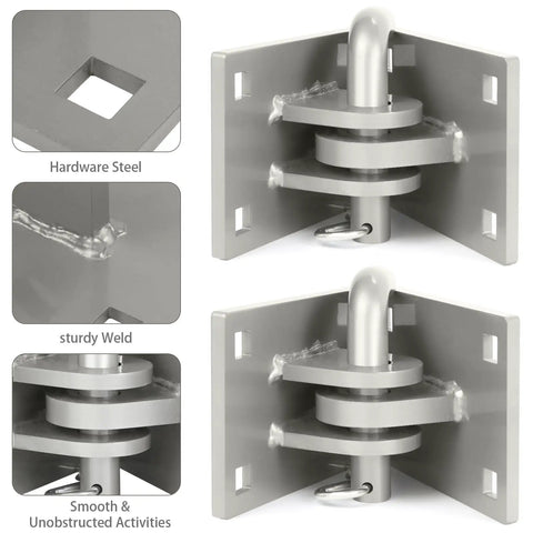 Floating Dock Hinges Kit With Backer Plates And Mounting Screws For All In One Heavy Duty Dock Linking Stationary Connector Hardware Set