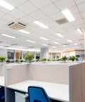 Office space with ceiling 2ft LED Tube Light T8 Replacement 11W 17W Equivalent 4000K Cool White 1100 Lumens installed