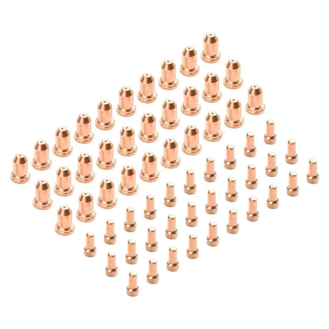 60 Pack Plasma Cutter Consumables Kit For IPT-80 Torch Including 30 Electrodes 52558 And 30 Nozzles 51311.12 With 0.2mm Tips