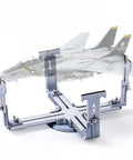 Adjustable RC Plane Stand With 360 Degree Rotating Base For Painting And Maintenance Durable 3D Printed PLA Aircraft Model Holder That Fits 1 To 48 And 1 To 72 Scale Kits displayed with model plane