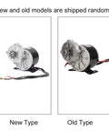 Comparison of new and old Gear Reduction Electric Motor For E Bikes And Scooters 12V 250W Brushed DC Motor with aluminum housing.