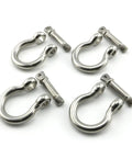 4 Pack Ultra Tough 304 Stainless Steel Bow Shackle With Screw Pin Anchor Hardware Built Like A Tank For Paracord Bracelets Rigging