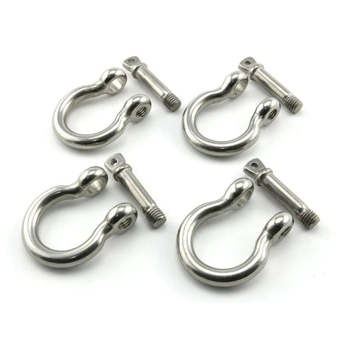 4 Pack Ultra Tough 304 Stainless Steel Bow Shackle With Screw Pin Anchor Hardware Built Like A Tank For Paracord Bracelets Rigging