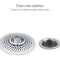 Detachable Drain Hair Catcher And Shower Strainer For Bathtub Stainless Steel Drain Protector featuring two-part design