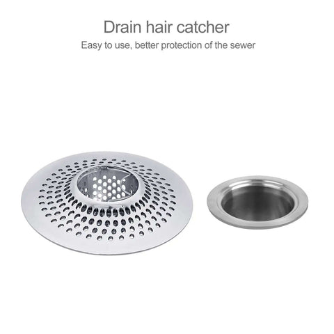 Detachable Drain Hair Catcher And Shower Strainer For Bathtub Stainless Steel Drain Protector featuring two-part design