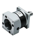 Premium High Precision Planetary Gearbox And Speed Reducer Built For Nema23 57 Stepper Motors With 8mm Input And 14mm Output, silver and black design.
