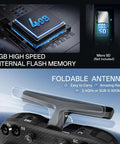 TX15 Max 3.5 Inch IPS Touchscreen Radio Controller with foldable antenna and internal flash memory detail