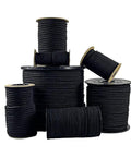Black Bungee Cord Quarter Inch By 100 Feet With Diamond-Pattern Sheath, Heavy-Duty Shock Cord rolls on spools, different sizes