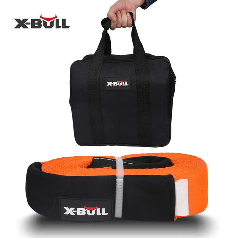 All In One Recovery Winch Kit With Tow Strap And D Ring Shackles 8 Ton Snatch Block Shackle Hitch Receiver in carrying bag