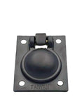 Solid Brass Flush Ring Pull Handle 36.5 By 45 Millimeters Matte Black Finish 1 Pack Includes Mounting Hardware Easy To Install Flush Design