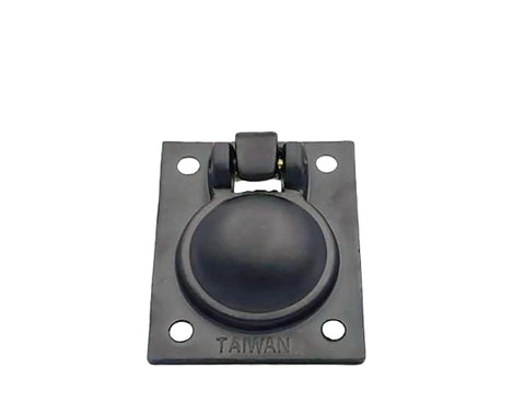 Solid Brass Flush Ring Pull Handle 36.5 By 45 Millimeters Matte Black Finish 1 Pack Includes Mounting Hardware Easy To Install Flush Design