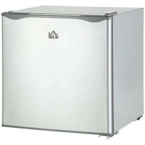 Sleek Compact Countertop Mini Freezer With Removable Shelves And Cool Gray Housing Perfect For Dorms And Apartments A Sick Game Changer Keeping Meats Seafood Ice Frozen Solid Daily, shown in gray.