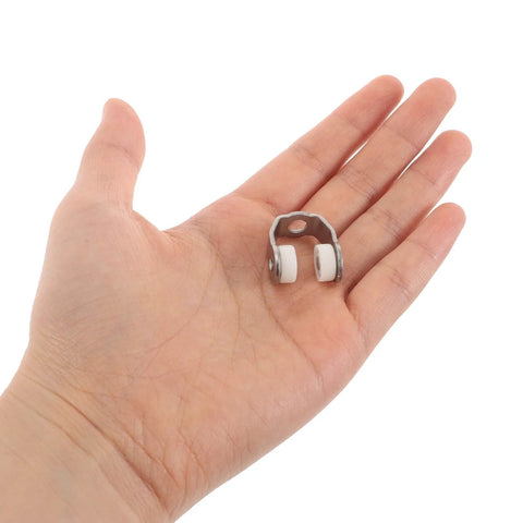 Heavy Duty Folding Door Rollers With Track, Metal Sliding Wheels For Heavy Doors, Quiet Glide, Easy Mount, small size shown