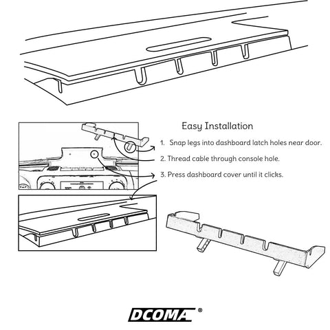 Installation guide for Mercedes-Benz VS30 Sprinter Dash Charging Cabinet Cord Console With Six Cable Access Ports No Drill Installation