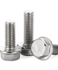 Stainless Steel Flanged Hex Bolts 1/4-20 X 3/4 Inch DIN 6921 A2-70 25 Piece Set for DIY and Pro Projects, heavy duty and corrosion resistant.