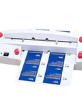 Electric Business Card Cutter with Nine Blades Automatic Binding Fast 50 RPM Card Slitter cutting blue cards