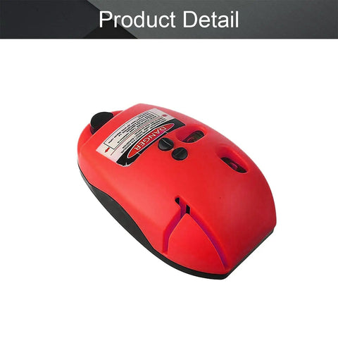 Pro Grade 90 Degree Laser Level Gauge With Cross Line Projection And Wall Mount, ultra-accurate red plastic tool shown angled