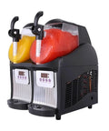 Compact Countertop Ice Maker Automatic Electric Machine Makes Slushy Drinks and Tea Ice Small Portable Unit with Rock Solid Build, Smooth Operation, and No Sweat Setup for Home Bar, Rv Camping, and Outdoor Adventures with two flavor dispensers.