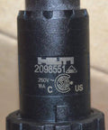 Heavy Duty Supply Cord TE 1000 AVR 120V 5m For Drilling And Demolition Work Black Cable Close-up with Markings