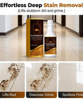 Hassle Free Wood Floor Restorer And Hardwood Scratch Repair Slicks Up Dull Surfaces Without Sanding Quick Revitalizer For Smooth Flooring And Wooden Furniture A No Sweat Quick Fix on clean flooring with product box.