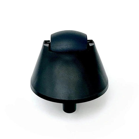 Front view of black omni-directional front caster wheel for Roborock/Saros 10 vacuum.