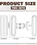 Dimensions of Six Piece Horse Blanket Surcingle Buckle Replacement Kit Set Universal Two Inch Surcingle Hardware for Heavy Duty