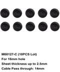 Awesome 200 Piece Rubber Grommet Kit For Cable Hole Cover And Wire Organizer With Round Snap In Place Gasket To Keep Your Setup Looking Clean And Tucked Away Perfect DIY Fix, 16mm black plastic grommets