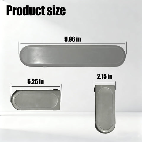 Front And Side Push Bar Button Kit For EZ And LZ Series Drinking Fountains showing dimensions of push button modules