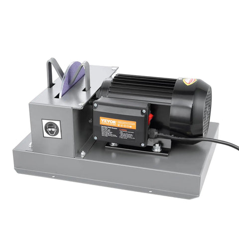 Heavy Duty Lawn Mower Blade Sharpener Delivering Serious Kick With A Gutsy 500 Watt Motor And Seven Inch Grinding Wheel.