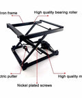 Smart Electric Lift Coffee Table With Remote Height Adjust And Foldable Iron Frame For Living Room That Holds Heavy Loads Like A Champ, showing iron frame and motor components.