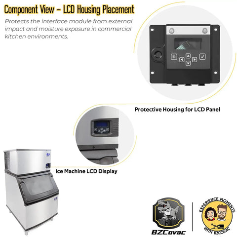 Dead Simple Swap Hella Durable Touch Pad LCD Housing Assembly For Manitowoc Ice Machine Control Panel Replacement No Display Needed Straightforward Install Gonna Keep Things Rolling Smooth component view showing protective housing.