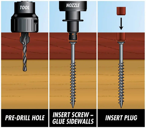 Demonstration of Hella Durable Stainless Steel Drill Bits Five Piece Kit For Smart Bit Pro Plug Wrench with tool, nozzle, and insertion process.