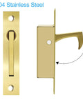 Pocket Door Handles Stainless Steel 304 Edge Pull Hidden Flush Mount Sliding Door Pull For Bathroom Cabinets And Drawers