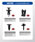 120 Go-To M4.2 Universal Fender Liner Kit with Hex Head Screws and U Nuts Nylon Bumper Fasteners Plastic Clips details