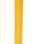 Prime Grade Built Like A Tank Steel Square Safety Bollard With Impact Resistant Cap 42 Inch Bright Yellow Guard Post side view