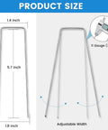 Heavy Duty Garden Stakes 50 Pack 6 Inch 11 Gauge Landscape Staples size diagram with measurements and adjustable width